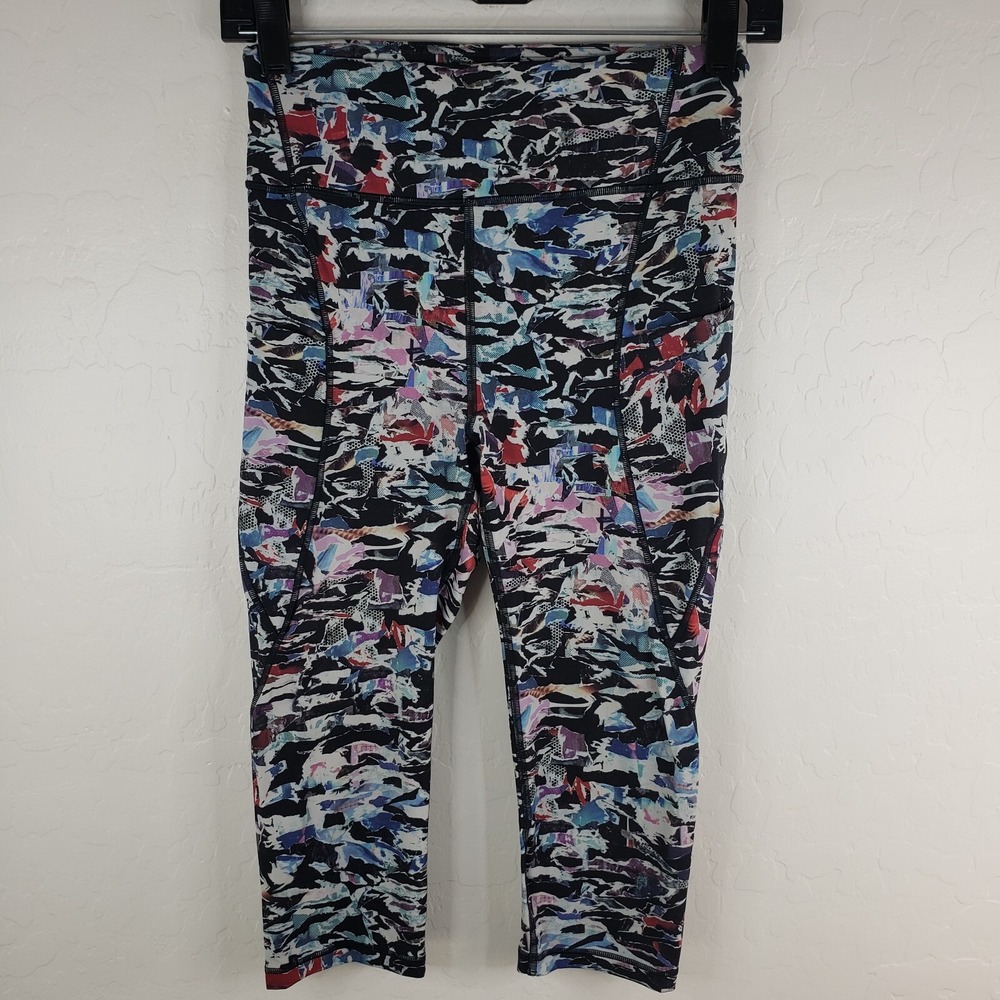 Lululemon Pants Women's 6 Colorful Break Free Nulux Culture Clash‎ Star Leggings